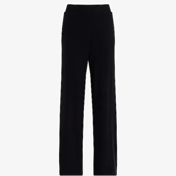 Express Waisted Waffle Pull On Wide Leg Pant - Picture 4 of 4